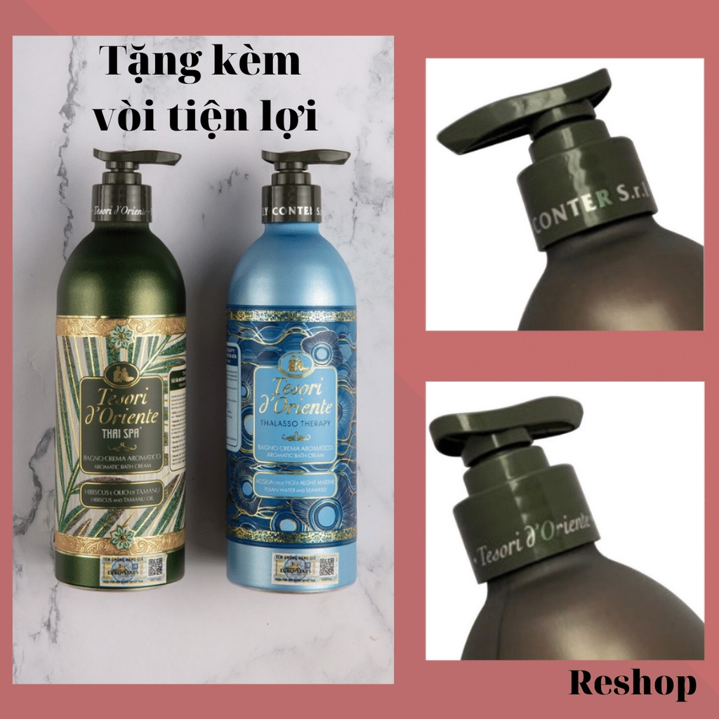 Sữa tắm xích Tesori D’Oriente Italy 250-500ml hương nước hoa, dưỡng ẩm, trắng da