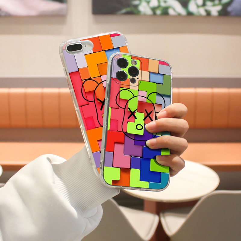 Suntaiho ốp lưng iphone Colorful 6D Geometric Textured Silicone Phone Case For iPhone 11 pro max 12 Pro Max 13 pro Xs 7 8 6 6s Plus iPhone xr xs max