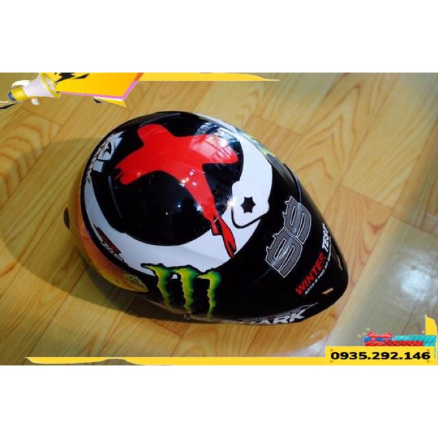 Mũ Fullface Royal_138b lên tem Shark+ đuôi gió SHARKK
