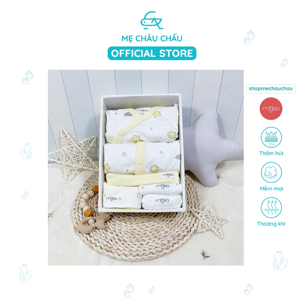 [FULL] Set Sơ Sinh 6 Chi Tiết Yume Pure Baby Masa (Gồm Quần Áo và Phụ Kiện Sơ Sinh)