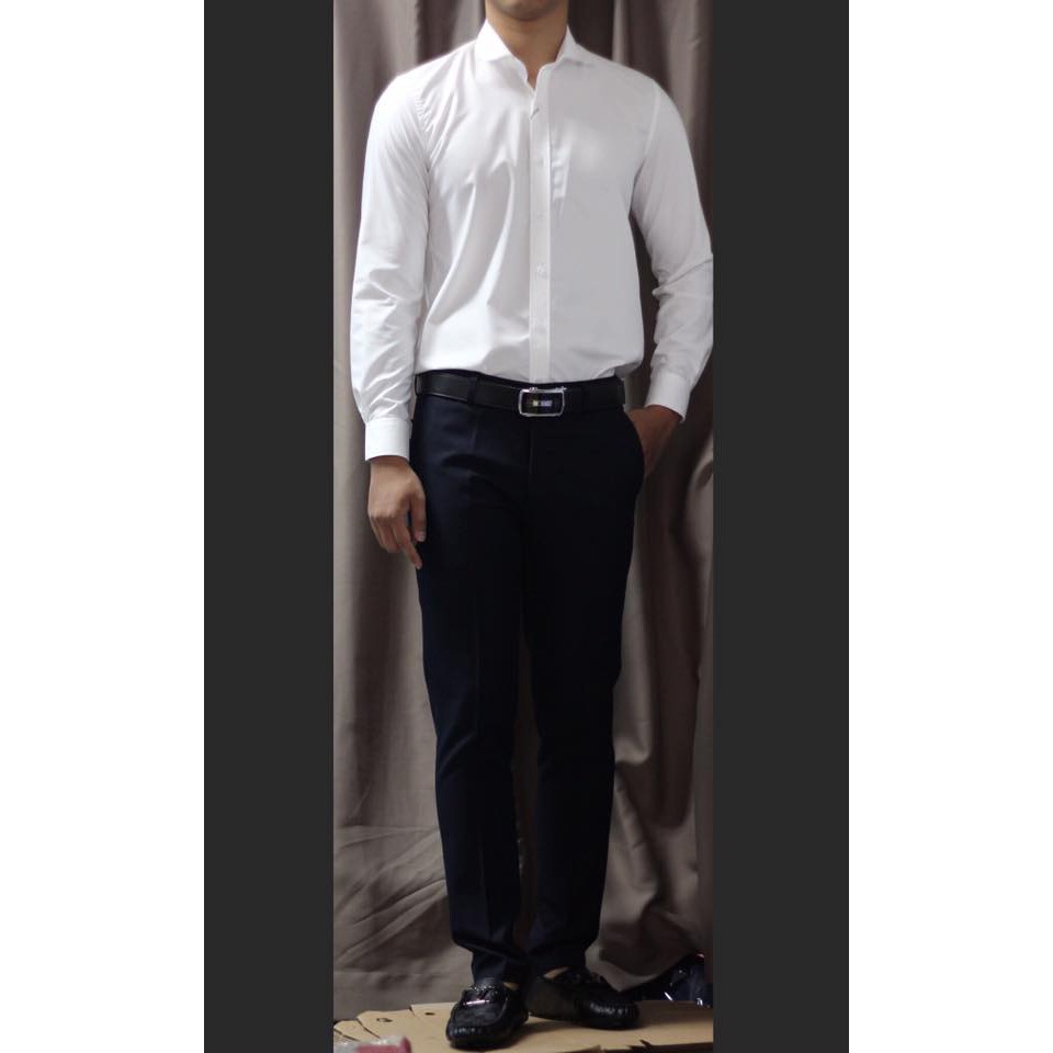 Quần âu nam màu đen chất vải mềm kiểu dáng SLIM phù hợp cho nam | BigBuy360 - bigbuy360.vn