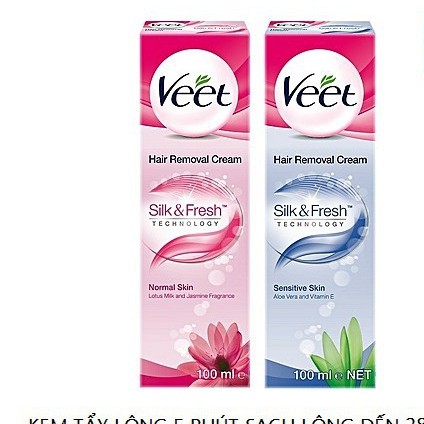( Chính hãng ) Kem Tẩy Lông 5 Phút Sạch Lông Đến 28 Ngày - Veet 100ml & 200ml | BigBuy360 - bigbuy360.vn