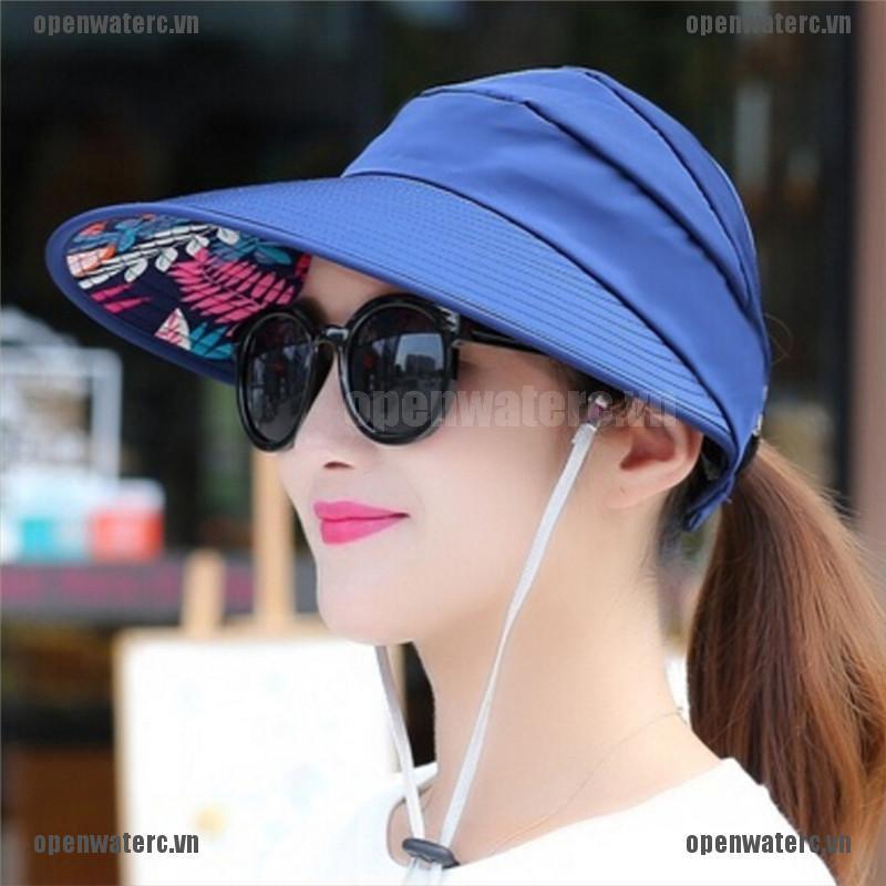 Nón Rộng Vành Hở Nửa Đầu Sau Che Nắng Thời Trang Đi Biển