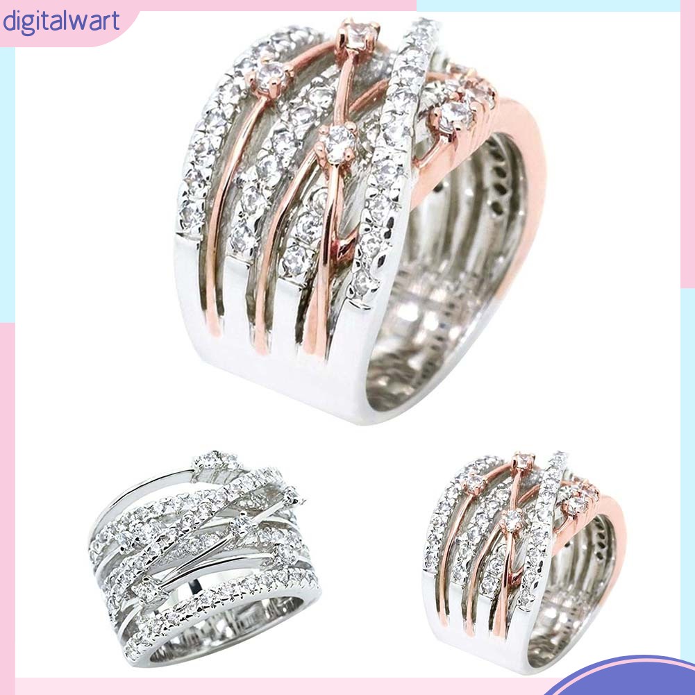 Nhẫn hợp kim đính đá lấp lánh thời trang cho nữ