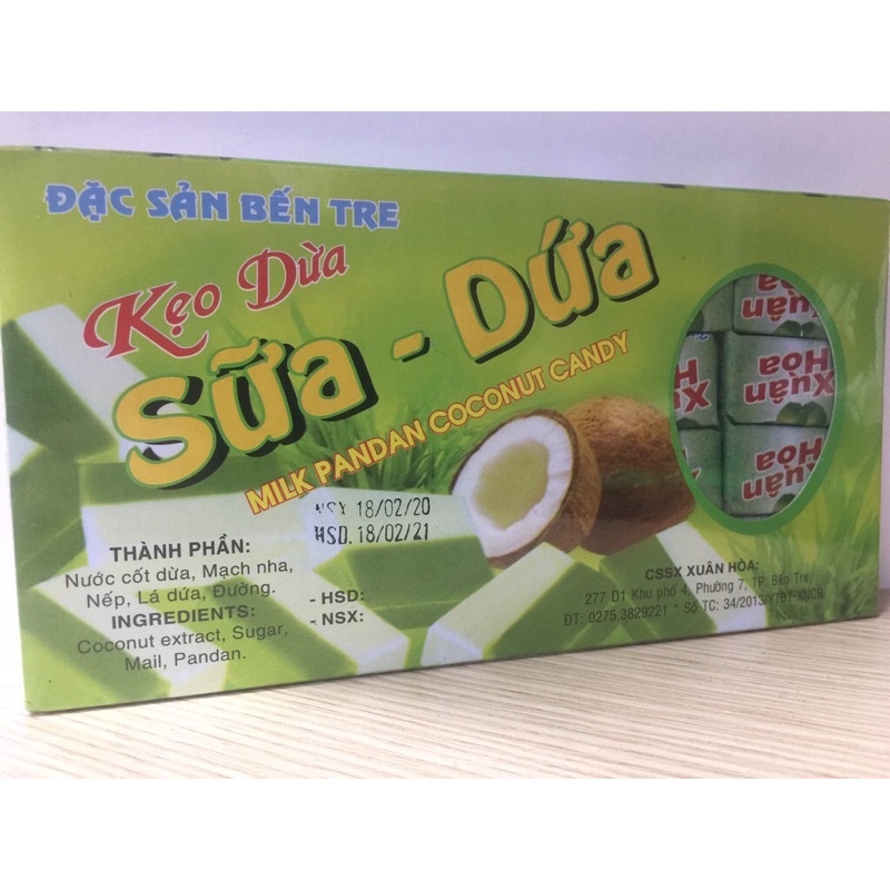 Kẹo Dừa Sữa Dứa Chuẩn Bến Tre thơm ngo chuẩn vị xưa