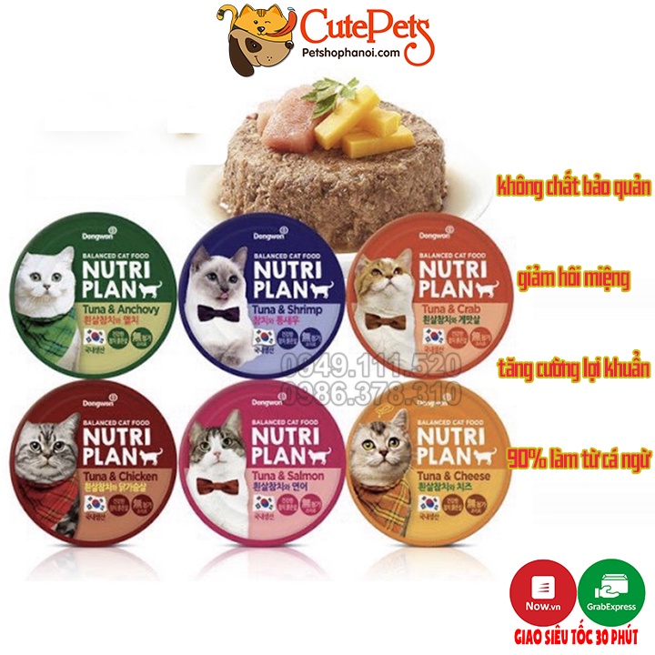 Pate mèo Nutri Plan 160g - Phụ kiện thú cưng Nội