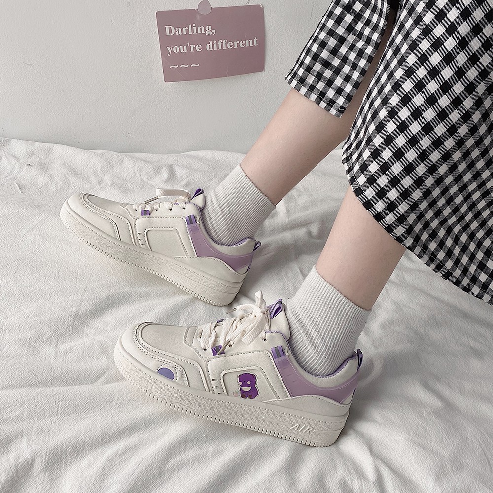 Giày thể thao nữ giayBOM đế cao 3 cm họa tiết họa hình B1153 | BigBuy360 - bigbuy360.vn