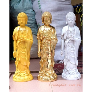 Tượng Phật Di Đà cỡ 50cm dát vàng