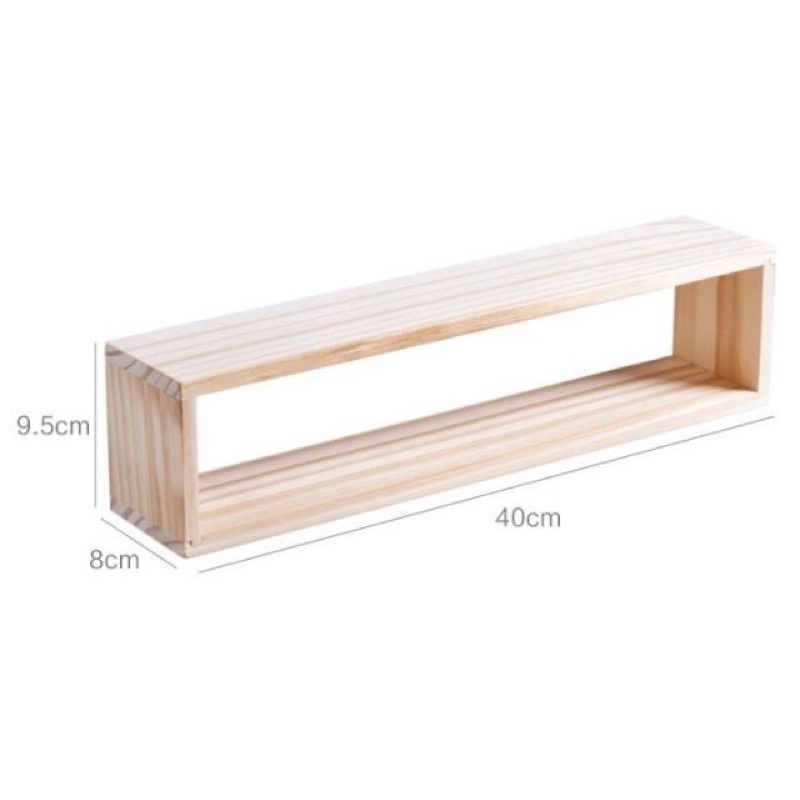Kệ Decor hộp chữ nhật Gỗ Trang Trí Để Bàn, Để Đồ, Vật Dụng Nhỏ.kích thước 10x10x40 cm