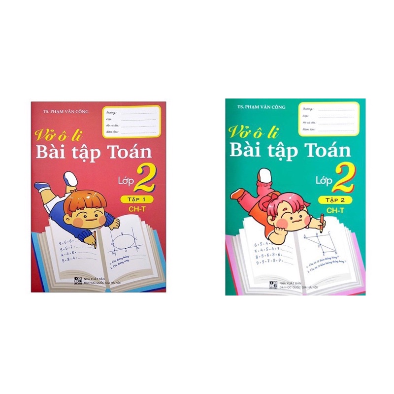 Sách - (Combo 2 tập) Vở Ô Li Bài Tập Toán Lớp 2 - Chân Trời Sáng Tạo
