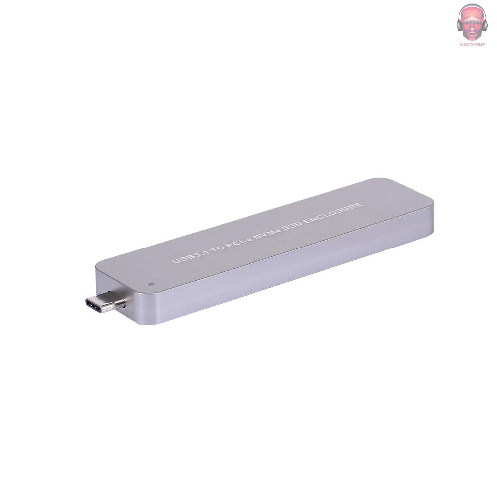 AUDI  M.2 NVME to Type-C Adapter M2 PCIE SSD Adapter Card Portable Hard Drive Enclosure Plug & Play