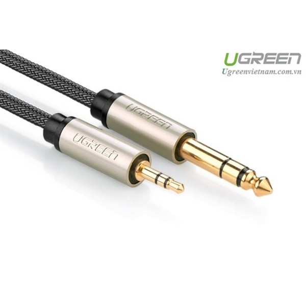 Ugreen 10628 2m,106293 3m,10630 5m - Dây cáp audio 3.5MM to 6.5MM hai đầu dương dài 2m chính hãng