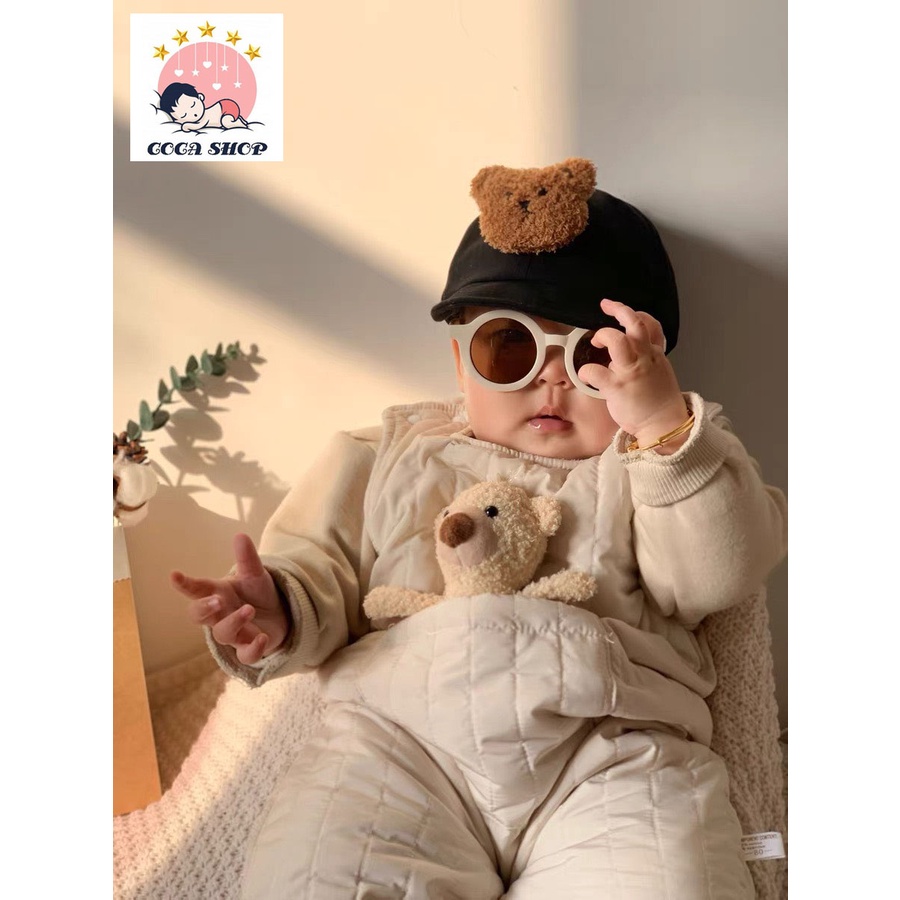 Mũ Gấu 3 Màu Phong Cách Hàn Quốc , chống giọt bắn cho bé yêu