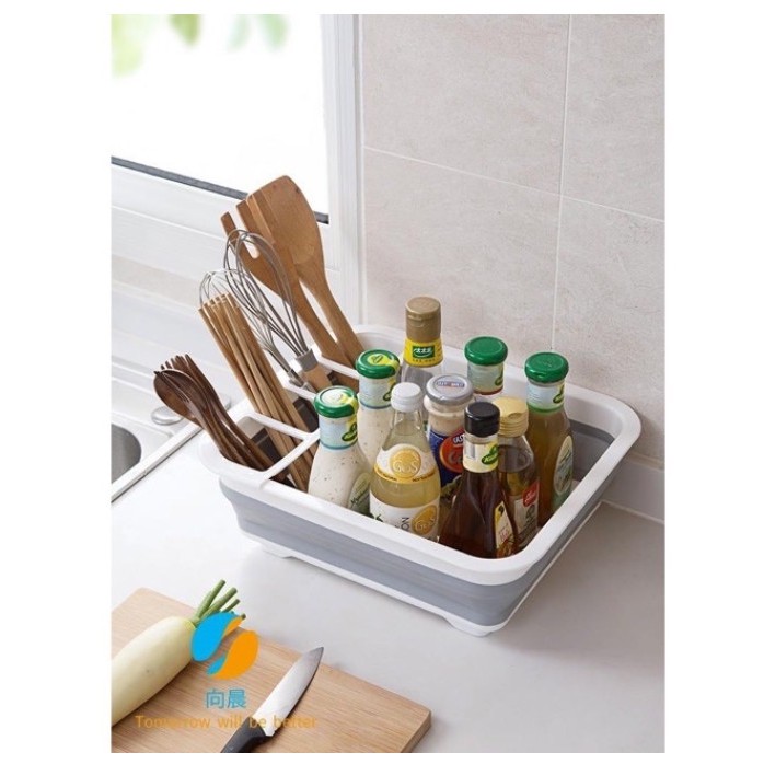 Chậu úp bát gấp gọn đa năng thông minh 2 in 1, nhựa PP cao cấp, tiện dụng (CHẬU ÚP BÁT)