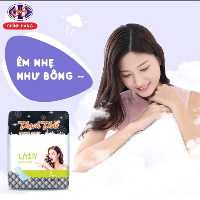 Bộ 10 gói băng vệ sinh ko cánh Thạch thảo lisa 8 miếng / gói ( 2 miếng ban đêm và 6 miếng ban ngày)