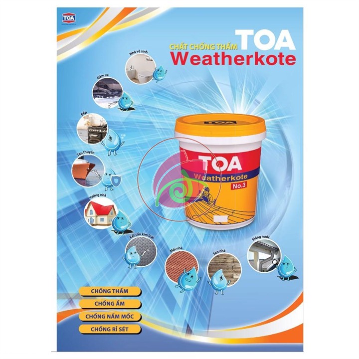 SƠN CHỐNG THẤM HỒ CÁ CHỐNG THẤM SÀN TRẦN NHÀ SƠN CHÔNG THẤM VỆ SINH Toa weathercoat (1kg) - NHỰA ĐƯỜNG