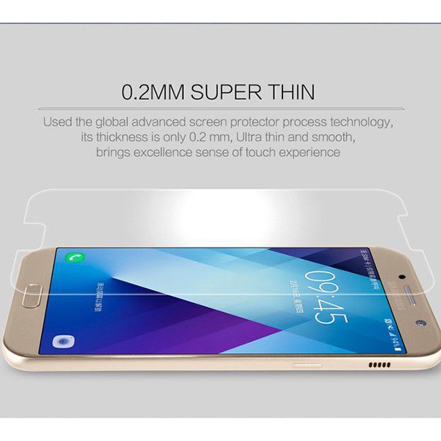 Kính cường lực samsung galaxy A7 2017 (A720), tặng giấy lau màn hình