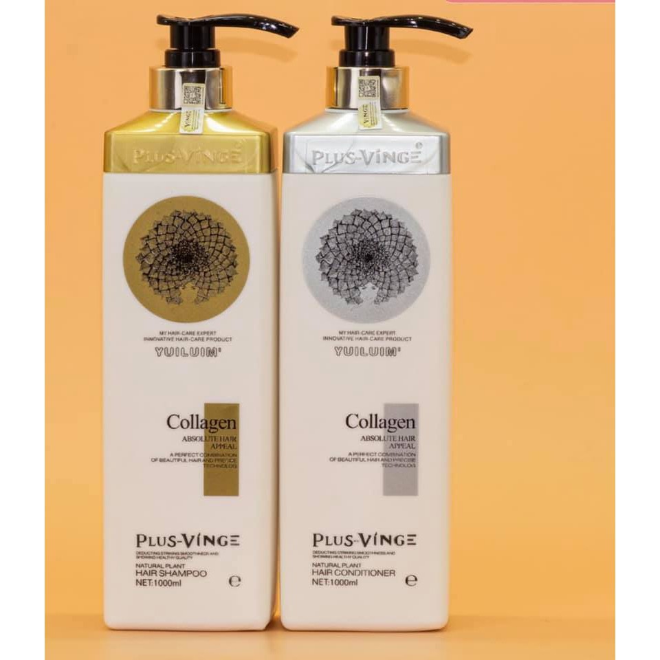 [Hàng Chính Hãng] Cặp Dầu Gội Xả COLLAGEN VINGE PLUS 1000ML Siêu Mềm Mượt,Ngăn Rụng Tóc,Phục Hồi Tóc Hư Tổn | BigBuy360 - bigbuy360.vn