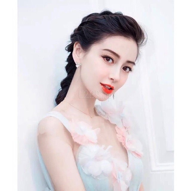 Khuyên tai nơ bạc thật mạ vàng trắng cao cấp đá nhân tạo siêu sáng