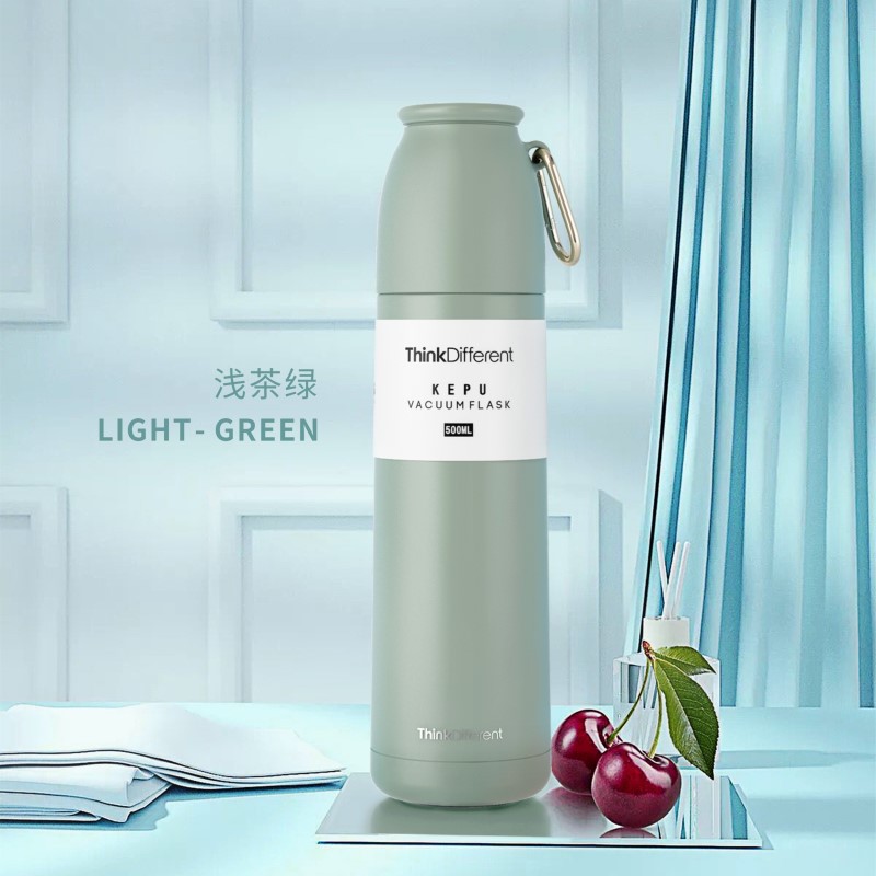 Bình giữ nhiệt ThinkDiffent dung tích 500ml dạng phích kèm nắp cốc uống tiện lợi giữ nhiệt đến 18h bình inox giữ nhiệt