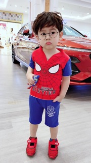 (Cổ Tròn)Bộ Siêu Nhân Cho Bé