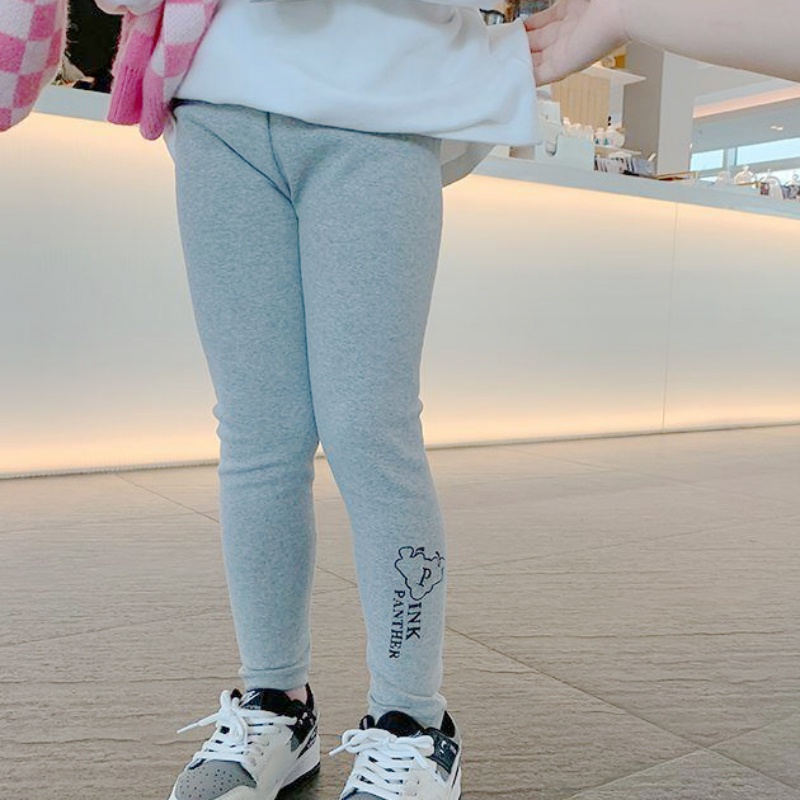 Quần legging co giãn in chữ thời trang mùa đông cho bé
