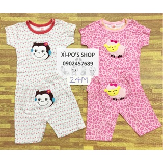 Bộ bé gái CARTER tay ngắn quần ngắn Thái Lan set 2 bộ