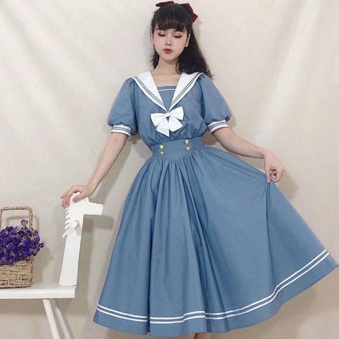 Đầm Lolita kiểu dáng nữ sinh thanh lịch ngọt ngào - Tie Dye Boutique 🌸