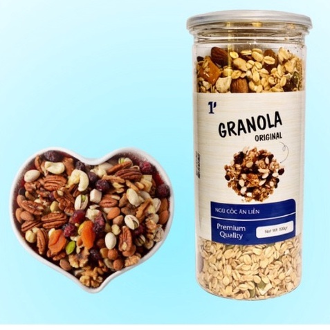 NGỦ CỐC ĂN LIỀN GRANOLA 500G DẠNG HỦ