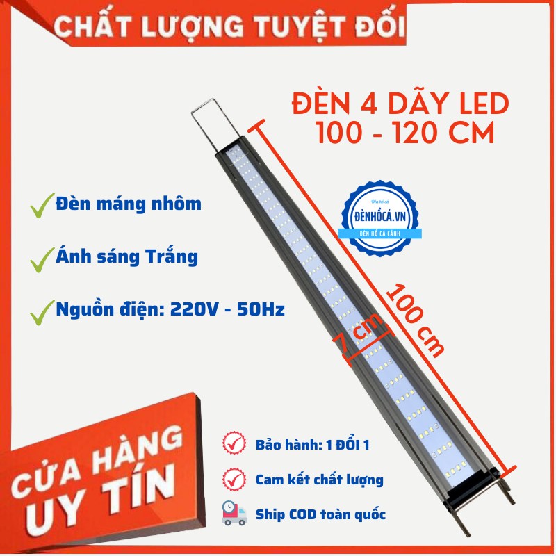 Đèn LED MÁNG NHÔM cho hồ cá thuỷ sinh từ 1M - 1M4 (UY TÍN - CHẤT LƯỢNG)