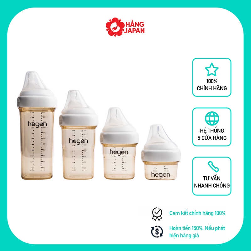 Bình sữa Hegen 60ml/150ml/240ml/330ml và phụ kiện