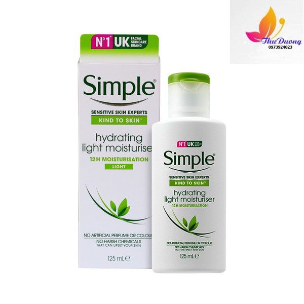 Kem Dưỡng Ẩm Simple Kind To Skin Hydrating Light Moisturiser Cho Da Dầu