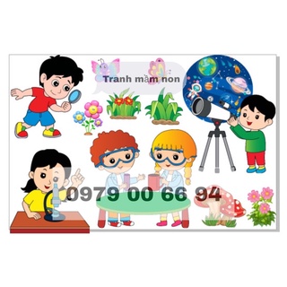 Decal góc mầm non: Khám phá khoa học KP 001