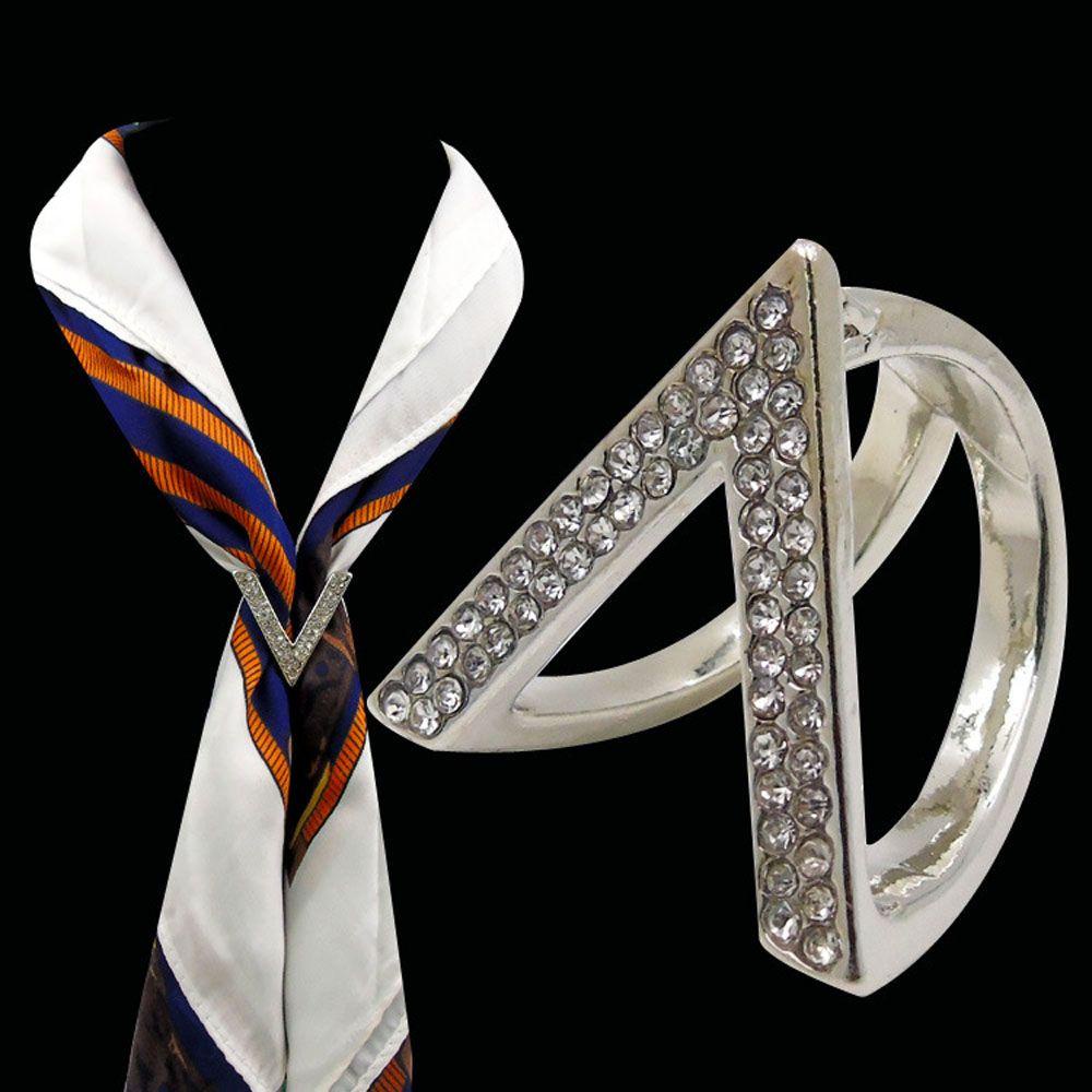 Trâm Cài Khăn Choàng Hình Chữ V Có Đính Đá Cho Nữ