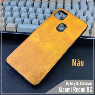 Ốp lưng cho Xiaomi Redmi 9C Da Khắc Logo AIORIA