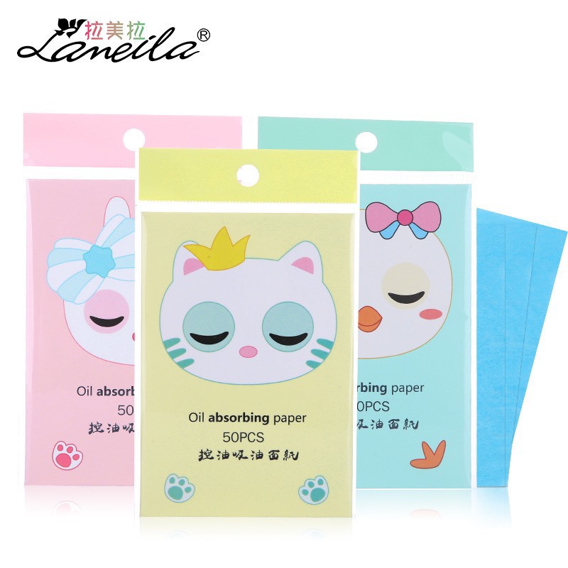 Giấy Thấm Dầu Lameila Hạn Chế Bã Nhờn Gói 50 Tờ