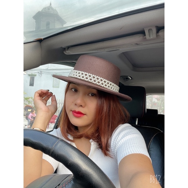 Mũ nón dạ fedora vành nhỏ cao cấp siêu sang chảnh