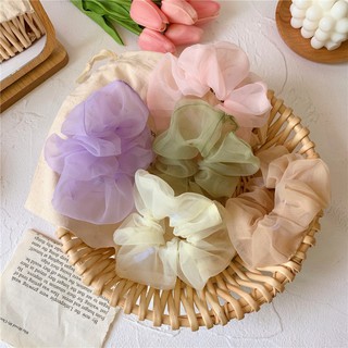 Cột Tóc Scrunchies - Scrunchies Vải Trơn - Scrunchies Voan Kính MỚI