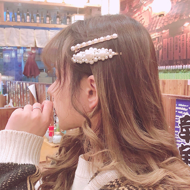 Set 3 Kẹp Tóc Chữ U Đính Ngọc Trai Phong Cách Hàn Quốc