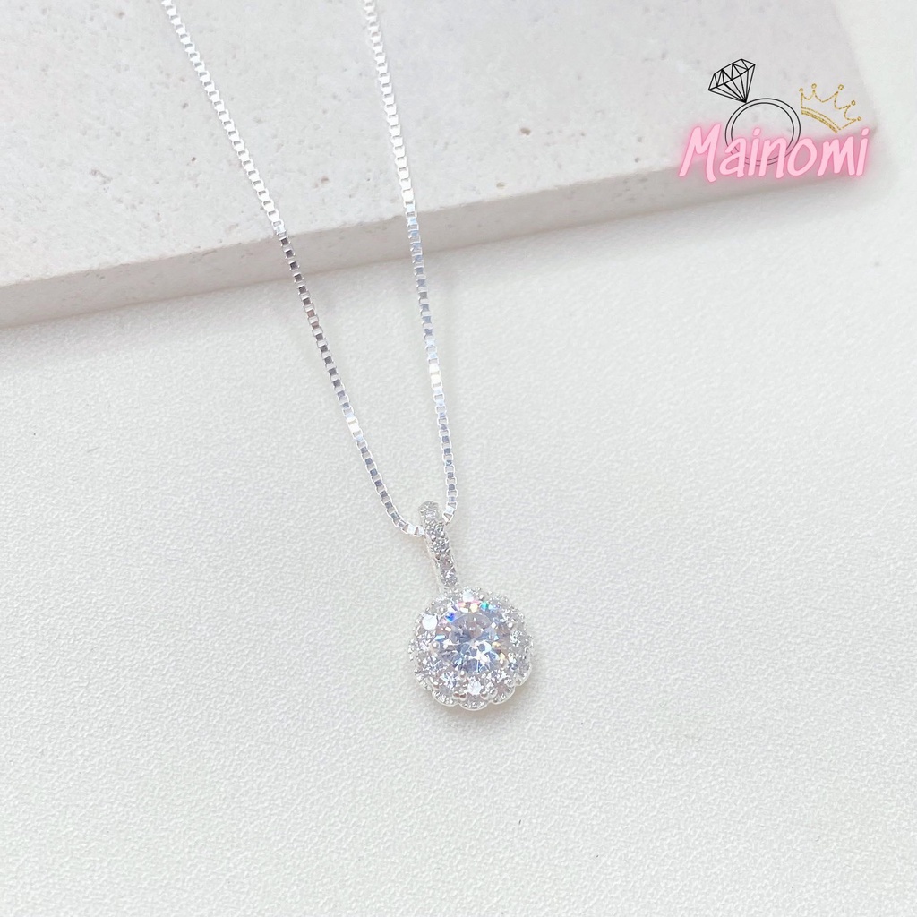 Dây chuyền mặt hoa cúc cánh tròn MAINOMI mã kèm quà tặng nhỏ xinh nhẹ nhàng bắt mắt