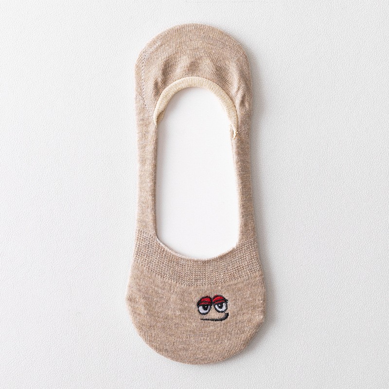 Tất Lười Nữ - Vớ Nửa Bàn Nữ Thêu Họa Tiết Dễ Thương