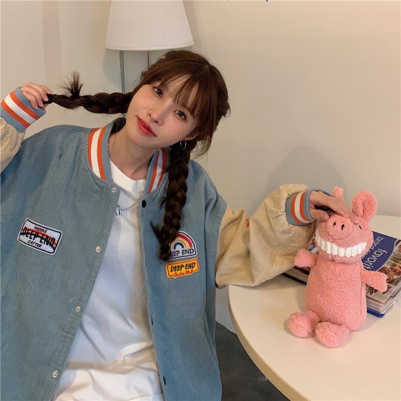 Áo Khoác Nam Nữ, Áo Khoác Bomber Nhung Gân Cầu Vồng 2 Màu Hàng Đẹp | BigBuy360 - bigbuy360.vn