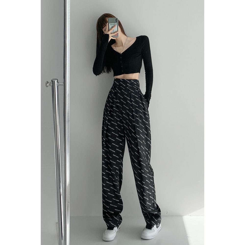 Quần dài ống rộng lưng cao thời trang sành điệu cho nữ