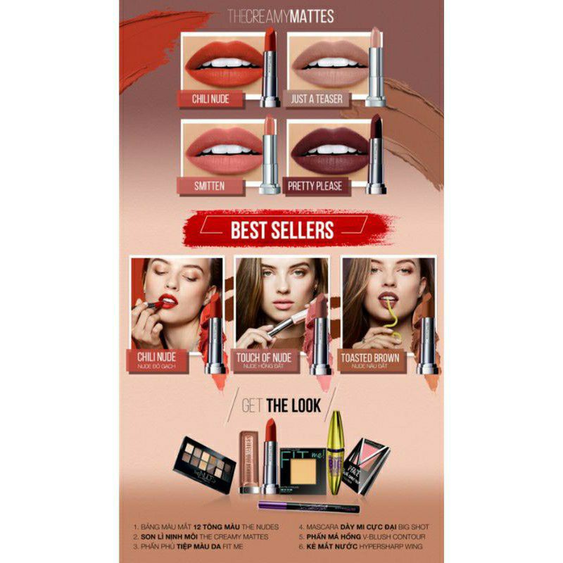 Son lì Maybelline Color Sensational Powder Matte 3.9g