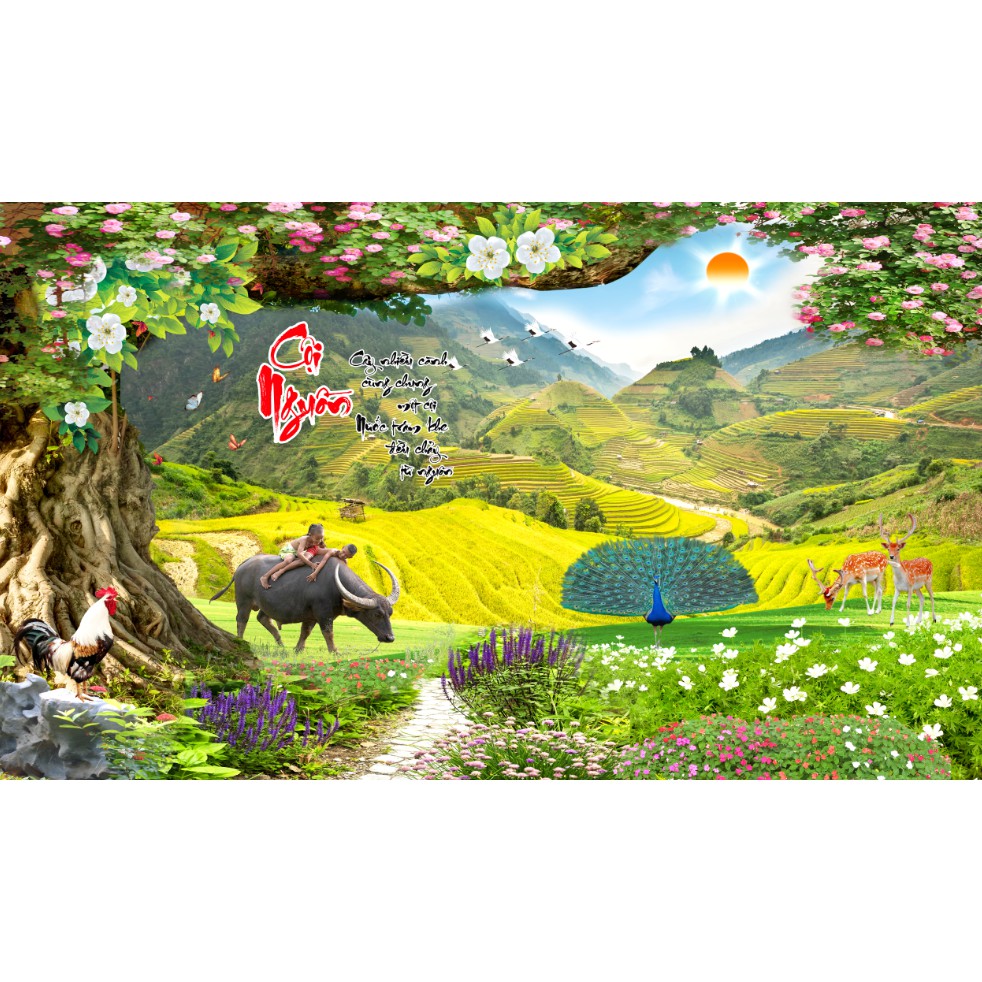 TRANH DÁN TƯỜNG PHONG CẢNH SƠN THỦY