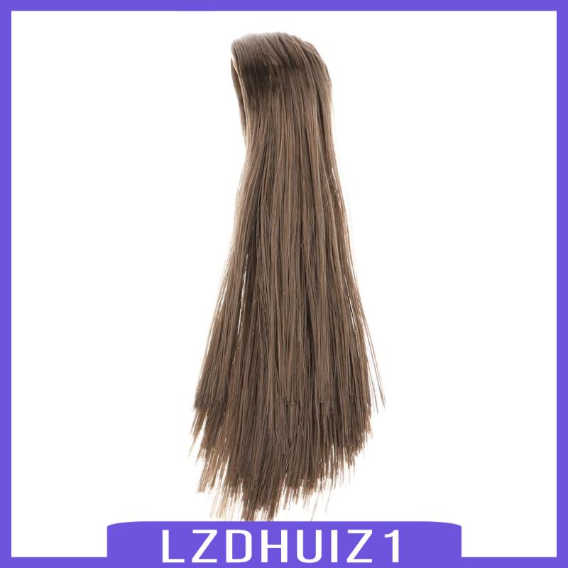 Tóc Giả Thẳng Dài 15cm Màu Xám Cho Búp Bê BJD 1 / 6