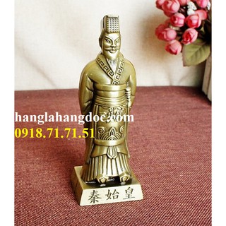 Tượng Tần Thủy Hoàng thu nhỏ bằng kim loại, cao 16cm