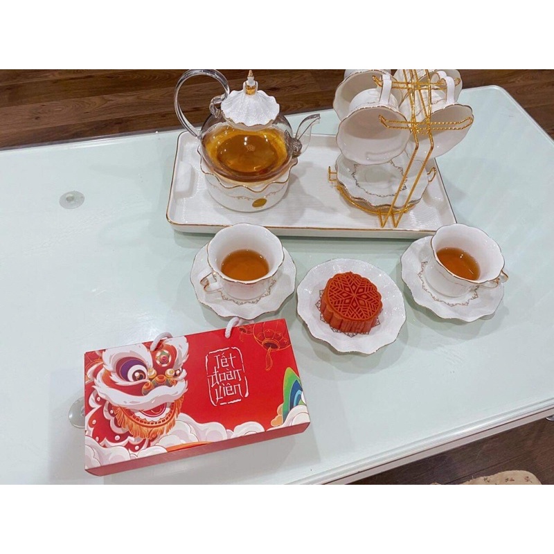 Hộp đựng 2 bánh trung thu hạc, hộp đựng bánh trung thu