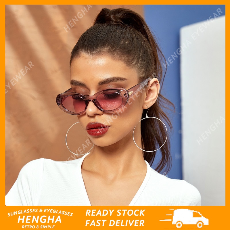 Kính Mát Gọng Oval Nhiều Màu Sắc Thời Trang Retro