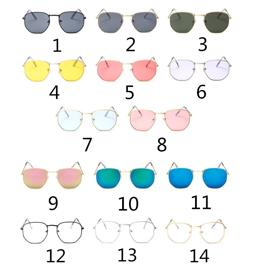 Kính Mát Gọng Kim Loại Chống Tia UV400 Phong Cách Cổ Điển